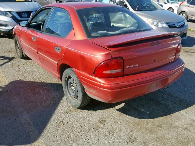 1B3ES47Y0WD615847 - 1998 DODGE NEON HIGHL RED photo 3