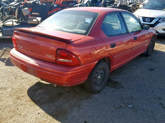 1B3ES47Y0WD615847 - 1998 DODGE NEON HIGHL RED photo 4