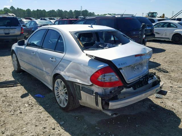 WDBUF56X58B210688 - 2008 MERCEDES-BENZ E 350 SILVER photo 3