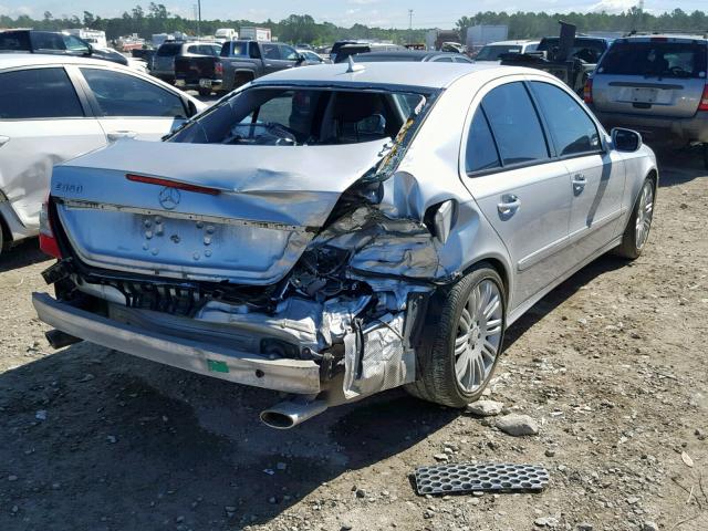 WDBUF56X58B210688 - 2008 MERCEDES-BENZ E 350 SILVER photo 4