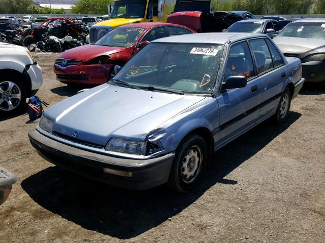 1HGED3548LL025790 - 1990 HONDA CIVIC DX BLUE photo 2