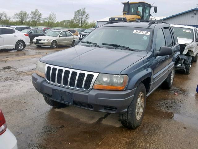 1J4GW48S71C616556 - 2001 JEEP GRAND CHER BLUE photo 2