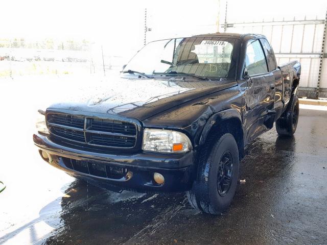 1B7GG22N7YS792422 - 2000 DODGE DAKOTA BLACK photo 2