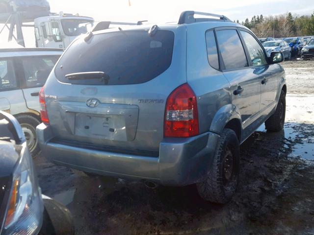 KM8JM12B26U289280 - 2006 HYUNDAI TUCSON GL TEAL photo 4