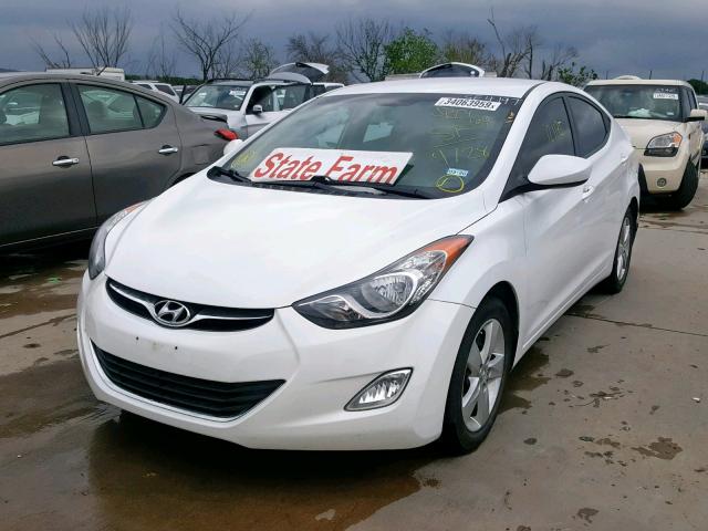 5NPDH4AE1CH074112 - 2012 HYUNDAI ELANTRA WHITE photo 2