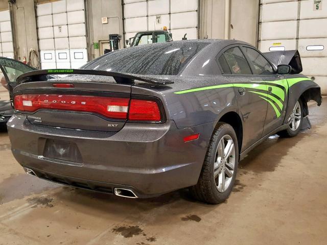 2C3CDXJG2EH339839 - 2014 DODGE CHARGER SX GRAY photo 4