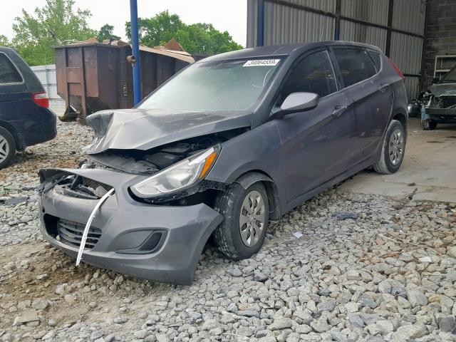 KMHCT5AE3FU216885 - 2015 HYUNDAI ACCENT GS GRAY photo 2