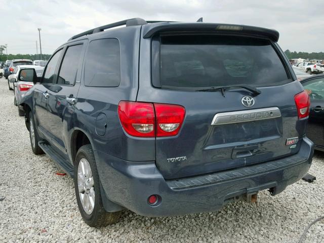 5TDDW5G12AS037755 - 2010 TOYOTA SEQUOIA PL BLUE photo 3