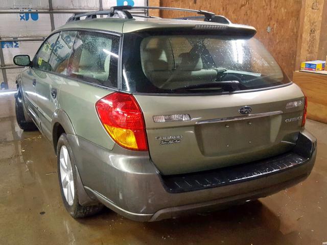 4S4BP61C977341376 - 2007 SUBARU LEGACY OUT GREEN photo 3