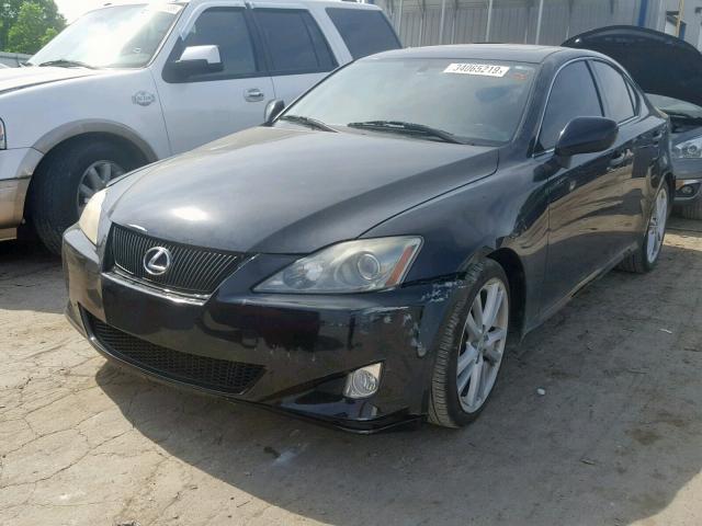 JTHBK262765018092 - 2006 LEXUS IS 250 BLACK photo 2