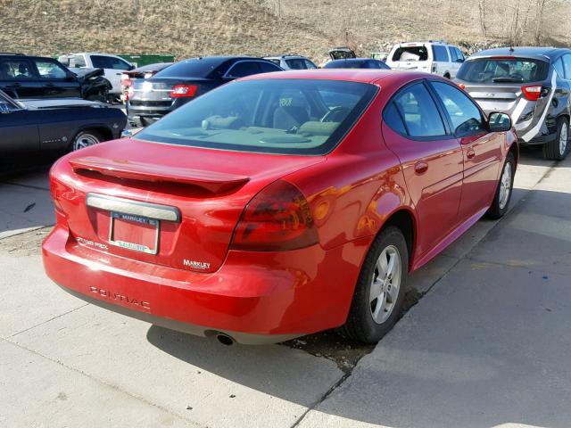 2G2WP552581139316 - 2008 PONTIAC GRAND PRIX RED photo 4