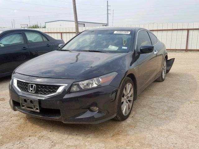 1HGCS22838A001284 - 2008 HONDA ACCORD EXL BLACK photo 2