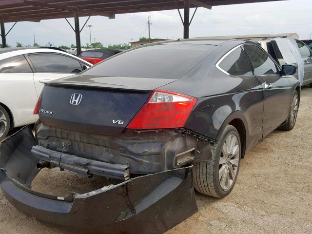 1HGCS22838A001284 - 2008 HONDA ACCORD EXL BLACK photo 4