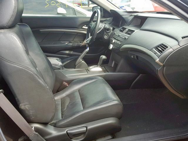 1HGCS22838A001284 - 2008 HONDA ACCORD EXL BLACK photo 5