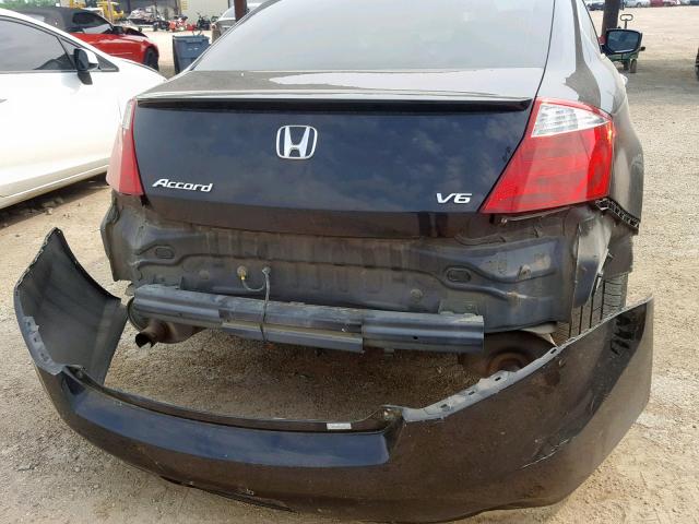 1HGCS22838A001284 - 2008 HONDA ACCORD EXL BLACK photo 9