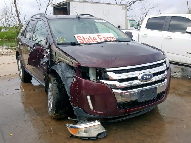 2FMDK3JC0BBA56569 - 2011 FORD EDGE SEL BURGUNDY photo 1