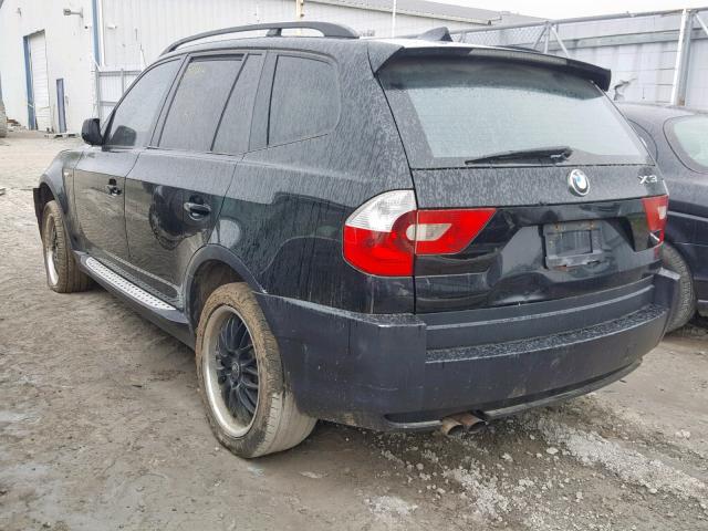 WBXPA73425WC47999 - 2005 BMW X3 2.5I BLACK photo 3