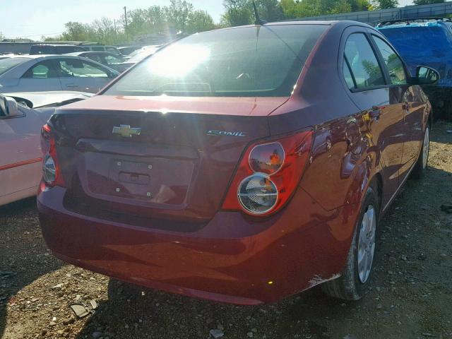 1G1JA5SH2D4248694 - 2013 CHEVROLET SONIC LS 红色 照片 4