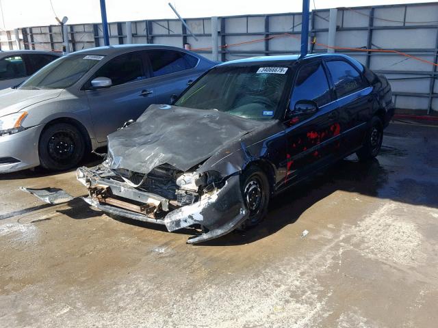 1HGEG8542PL018313 - 1993 HONDA CIVIC DX BLACK photo 2