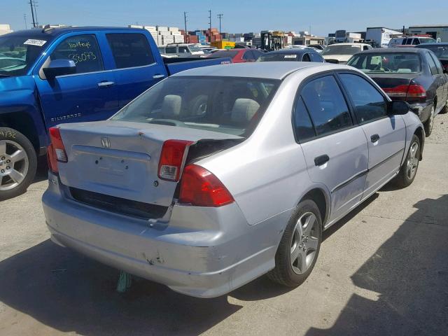 1HGES16305L028931 - 2005 HONDA CIVIC DX V SILVER photo 4