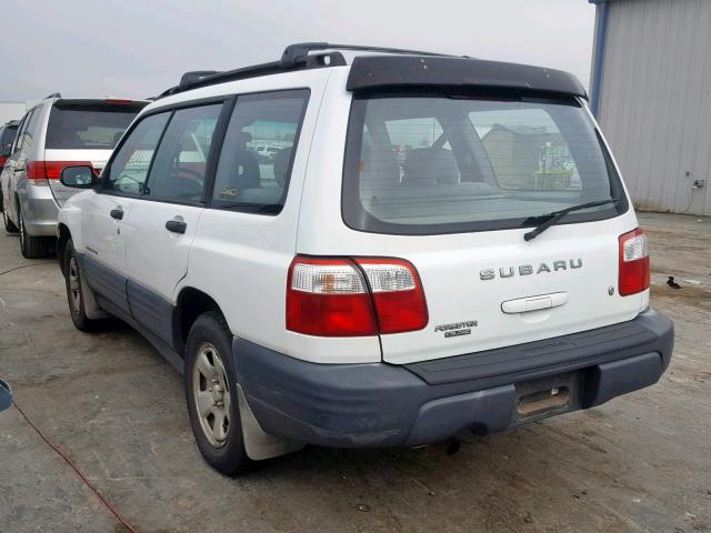 JF1SF63591H742584 - 2001 SUBARU FORESTER L WHITE photo 3