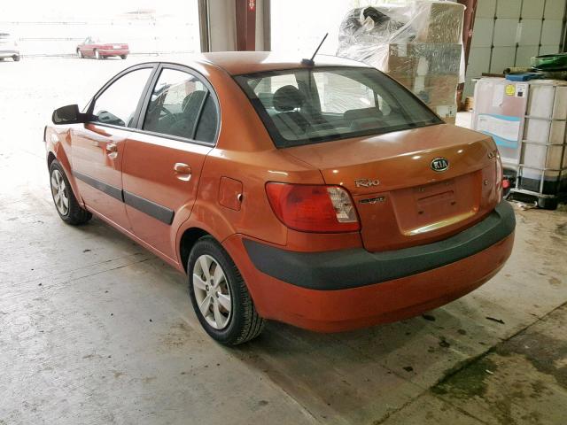 KNADE223296580221 - 2009 KIA RIO BASE ORANGE photo 3