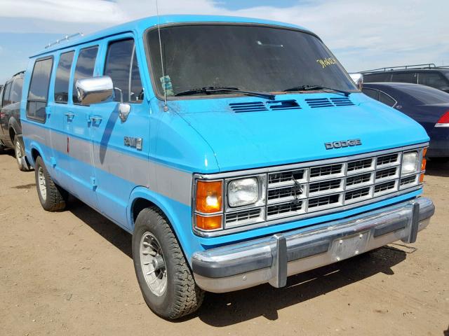 2B6HB23T9GK569893 - 1986 DODGE RAM VAN B2 BLUE photo 1