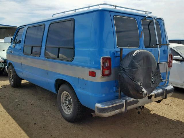 2B6HB23T9GK569893 - 1986 DODGE RAM VAN B2 BLUE photo 3