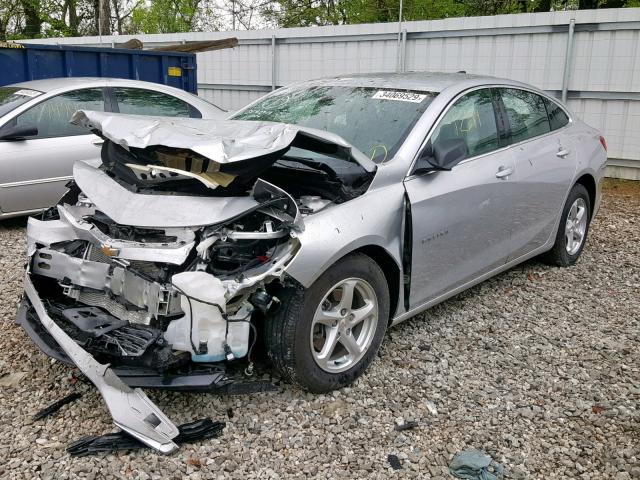 1G1ZB5ST2JF167750 - 2018 CHEVROLET MALIBU LS GRAY photo 2