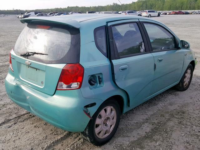 KL1TG626X5B289601 - 2005 CHEVROLET AVEO LT BLUE photo 4