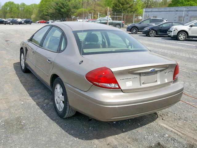 1FAHP56S24A205491 - 2004 FORD TAURUS SEL BEIGE photo 3