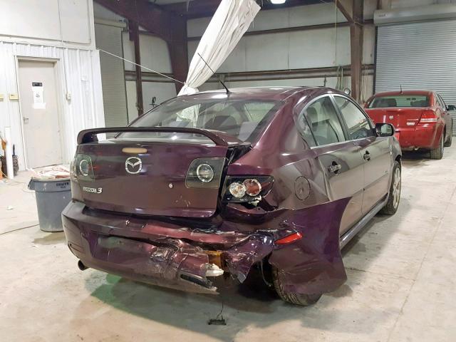 JM1BK324471719275 - 2007 MAZDA 3 S PURPLE photo 4