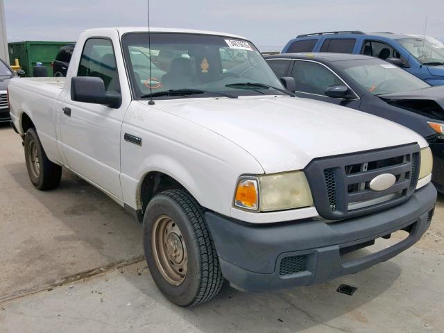 1FTYR10DX7PA22803 - 2007 FORD RANGER WHITE photo 1