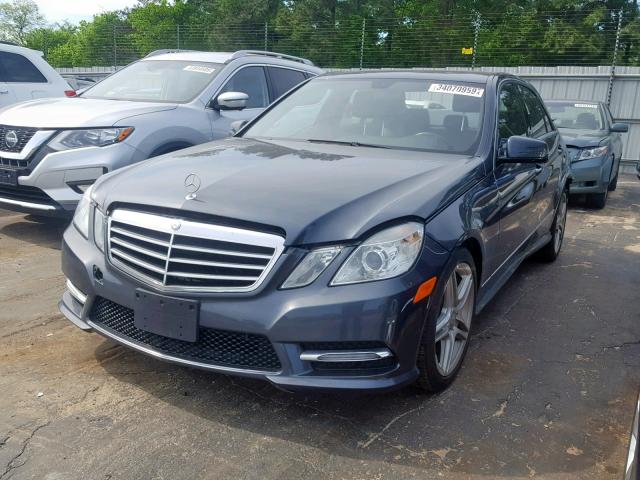 WDDHF5KB2DA709161 - 2013 MERCEDES-BENZ E 350 BLUE photo 2