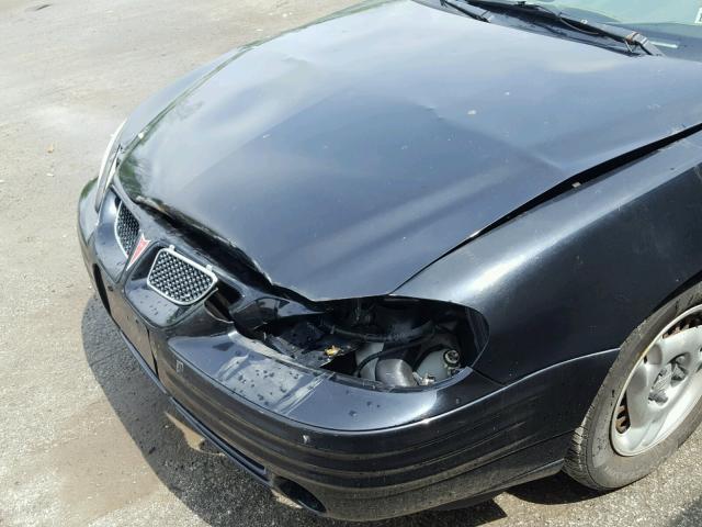 1G2NE52T81M654383 - 2001 PONTIAC GRAND AM S BLACK photo 10
