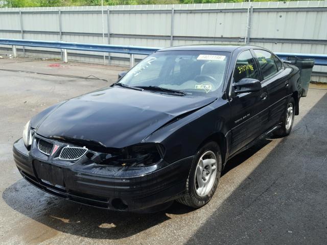 1G2NE52T81M654383 - 2001 PONTIAC GRAND AM S BLACK photo 2