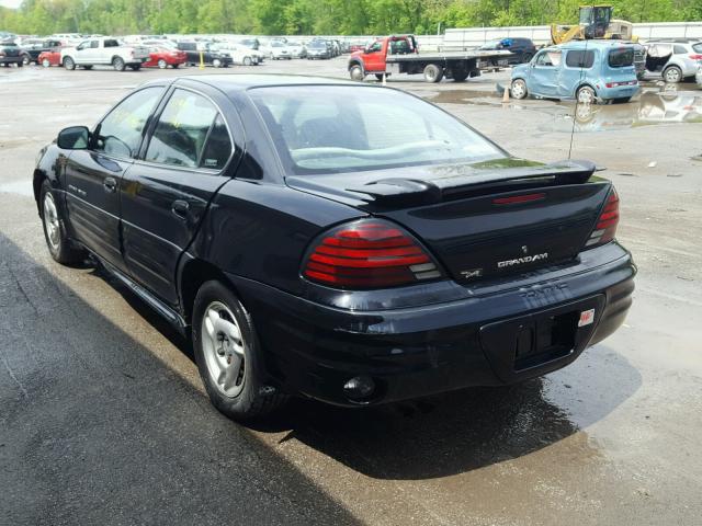 1G2NE52T81M654383 - 2001 PONTIAC GRAND AM S BLACK photo 3