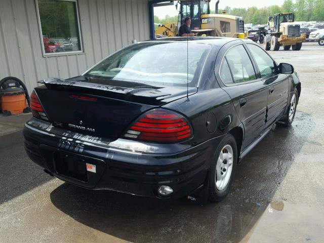 1G2NE52T81M654383 - 2001 PONTIAC GRAND AM S BLACK photo 4