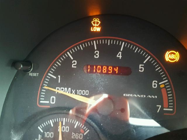 1G2NE52T81M654383 - 2001 PONTIAC GRAND AM S BLACK photo 8