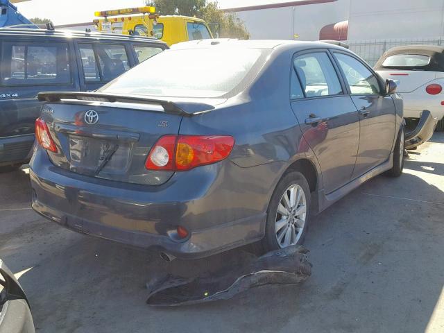 1NXBU4EE7AZ255887 - 2010 TOYOTA COROLLA BA BLACK photo 4