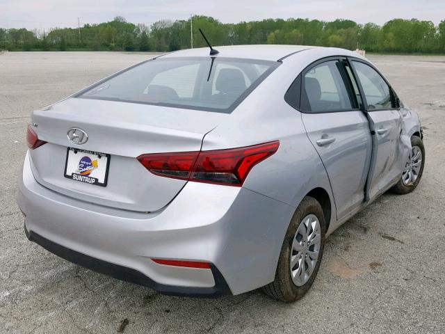 3KPC24A39KE051644 - 2019 HYUNDAI ACCENT SE SILVER photo 4