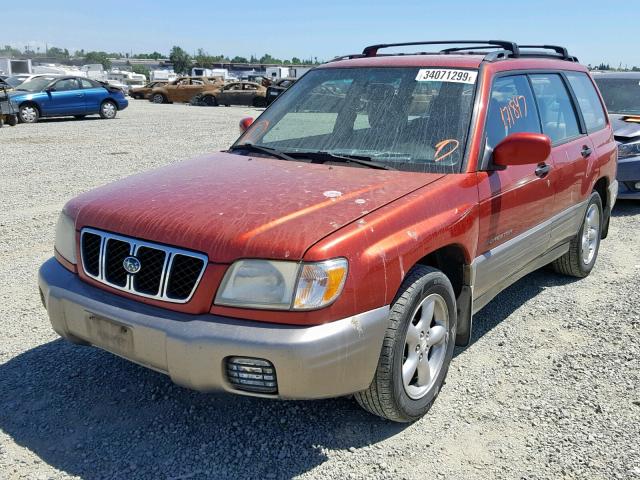 JF1SF65532H747150 - 2002 SUBARU FORESTER S RED photo 2