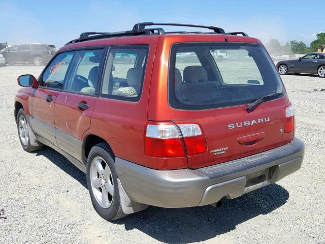 JF1SF65532H747150 - 2002 SUBARU FORESTER S RED photo 3