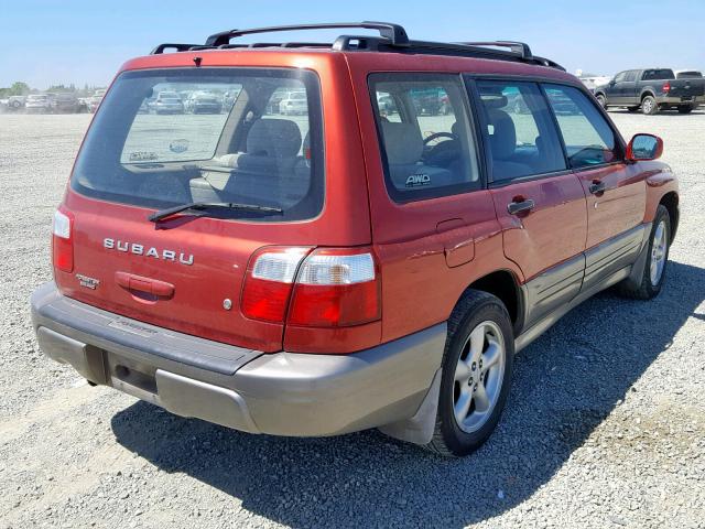 JF1SF65532H747150 - 2002 SUBARU FORESTER S RED photo 4