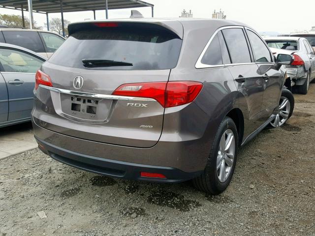 5J8TB4H56DL022721 - 2013 ACURA RDX TECHNO GRAY photo 4