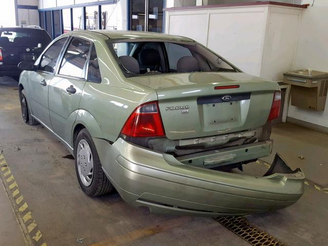 1FAFP34N57W362884 - 2007 FORD FOCUS ZX4 GREEN photo 3