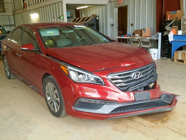 5NPE34AF0FH257906 - 2015 HYUNDAI SONATA SPO RED photo 1