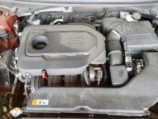 5NPE34AF0FH257906 - 2015 HYUNDAI SONATA SPO RED photo 7