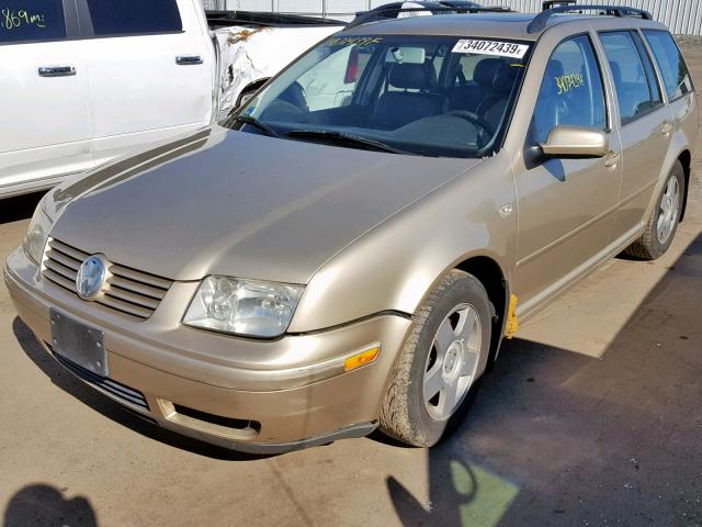 WVWSK61J01W728638 - 2001 VOLKSWAGEN JETTA GLS GOLD photo 2