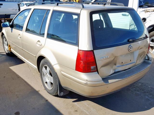 WVWSK61J01W728638 - 2001 VOLKSWAGEN JETTA GLS GOLD photo 3